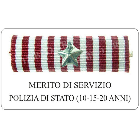 nastrino Merito di Servizio Polizia