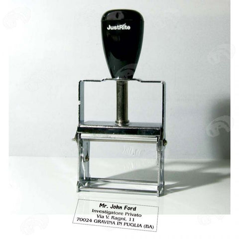 Timbro Autoinchiostrante Max 6 righi in metallo