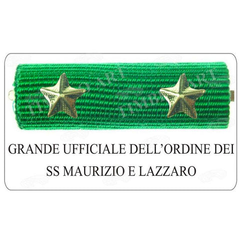 nastrino Gran Ufficiale SS. Maurizio e Lazzaro