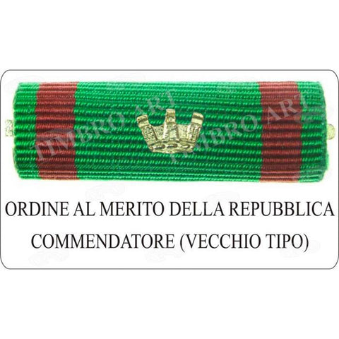 nastrino Merito della Repubblica Commendatore Vecchio Tipo