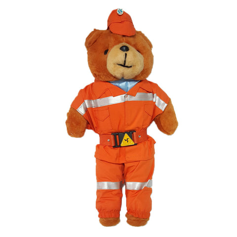 Orso Di Peluche Euro Souvenirs Morbido 20cm - Pompiere, Poliziotto, Medico - Regalo Per Bambini E Adulti, 80% Poliacrilico 20% Poliestere